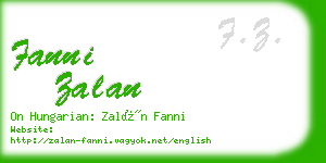 fanni zalan business card